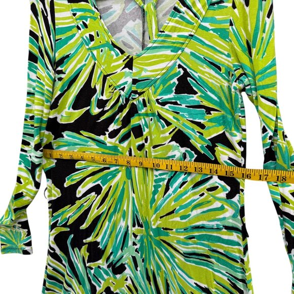 Lilly Pulitzer Westerly Greens with Envy Dress Green Black Long Sleeve Size S - Picture 13 of 14